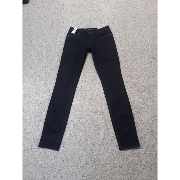 NWT Loft By Ann Taylor Curvy Skinny Jeans Classic Dark Indigo Wash Size 27/4 - Picture 3 of 11